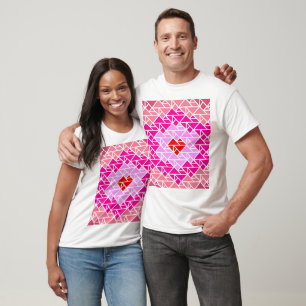 T-shirt Motif de Tangram cardiaque