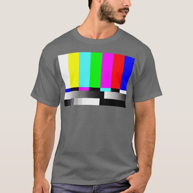 T-shirt MOTIF de test des barres d'erreurs TV (Devant)