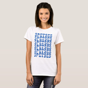 T-shirt Motif de texte bleu SPETSES