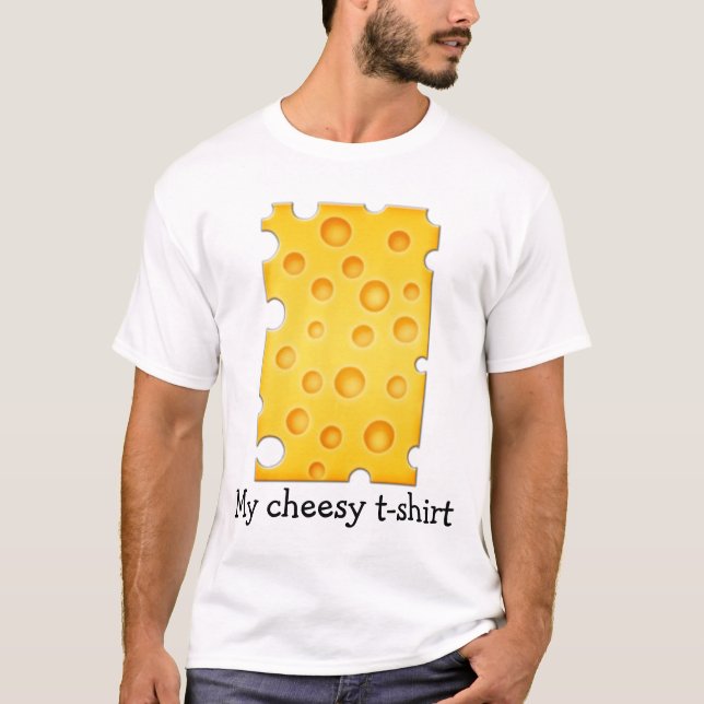 T-shirt Motif de texture de Cheezy de fromage suisse (Devant)