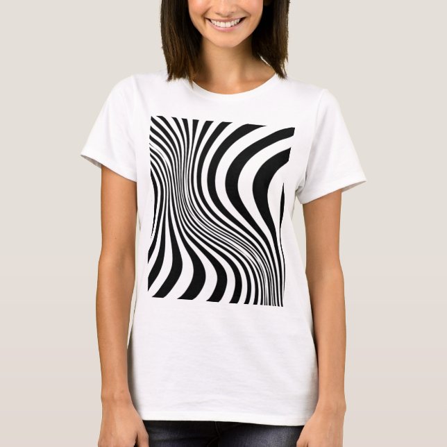 T-shirt Motif de texture d'impression de peau de zèbre (Devant)
