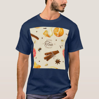 T-shirt Motif de thé aromatique Abstrait