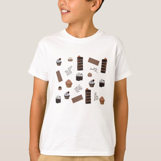 T-shirt Motif de thème chocolat (Devant)