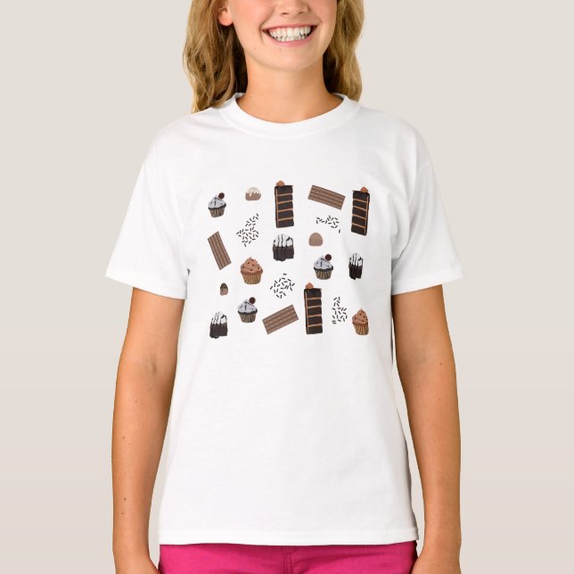 T-shirt Motif de thème chocolat (Devant)