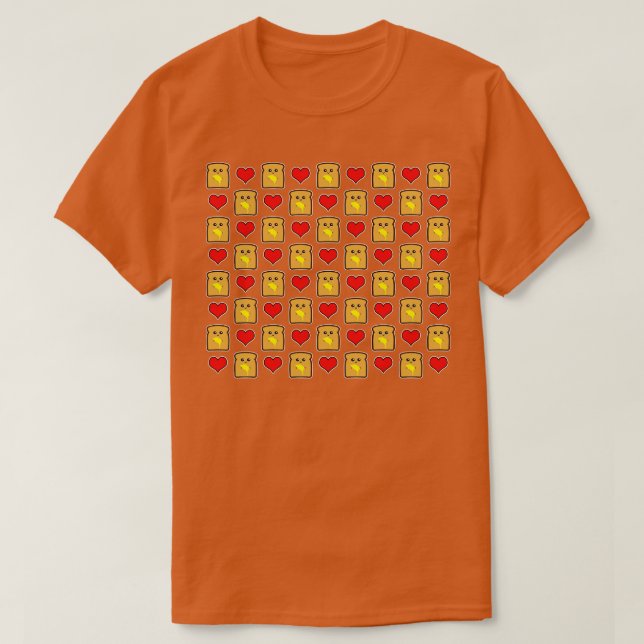 T-shirt Motif de toast mignon (Design devant)