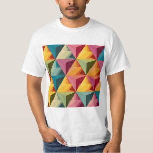 T-shirt Motif de triangle géométrique gras