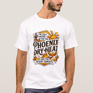 T-shirt Motif de typographie de la chaleur du désert de Ph