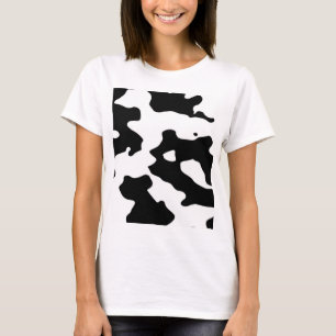 T-shirt Motif de vache noir et blanc
