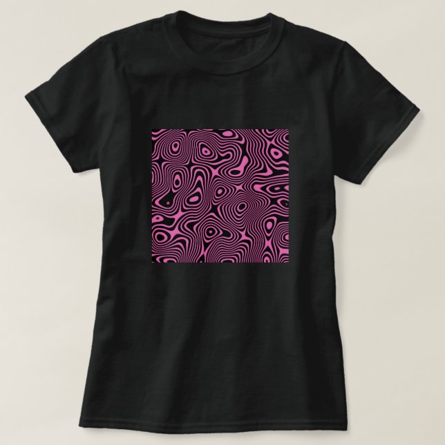 T-shirt Motif de vague psychédélique | Lignes de tri Abstr (Design devant)