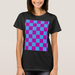 T-shirt Motif de vérification À damiers bleu violet