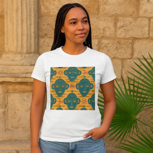 T-shirt Motif de visage ethnique africain Masque tribal