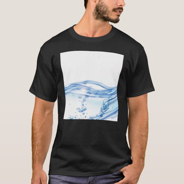 T-shirt Motif d'eau potable pour hommes (Devant)