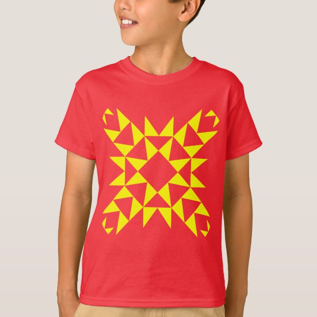 T-shirt Motif décoratif 01 - Jaune (Devant)