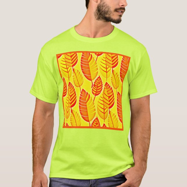 T-shirt Motif d'élégance Feuille coloré (Devant)