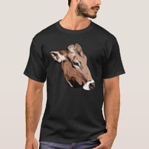 T-shirt Motif d'empreinte de tête graphique d'animal de fe