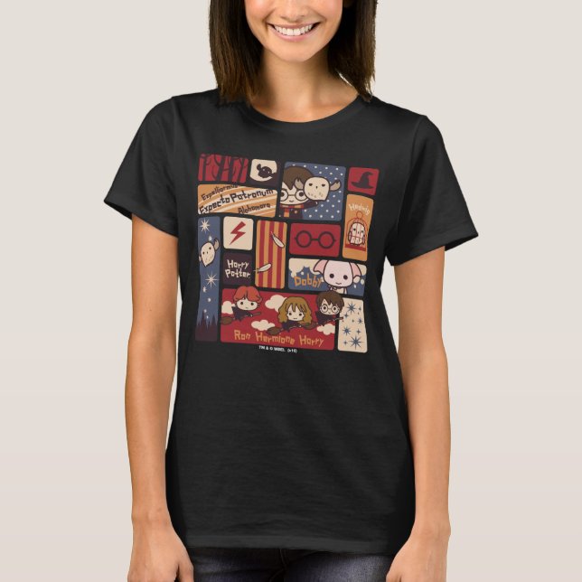 T-shirt Motif des scènes de dessin de Harry Potter (Devant)