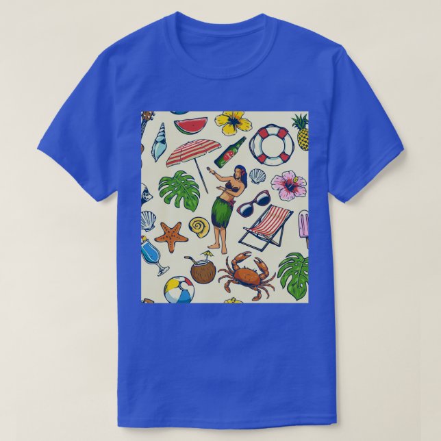 T-shirt Motif d'été incolore (Design devant)