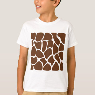T-shirt Motif d'impression de girafe dans Brown foncé