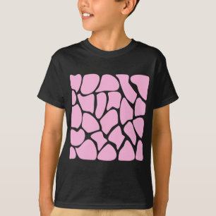 T-shirt Motif d'impression de girafe dans le rose de
