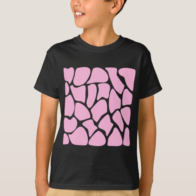 T-shirt Motif d'impression de girafe dans le rose de (Devant)