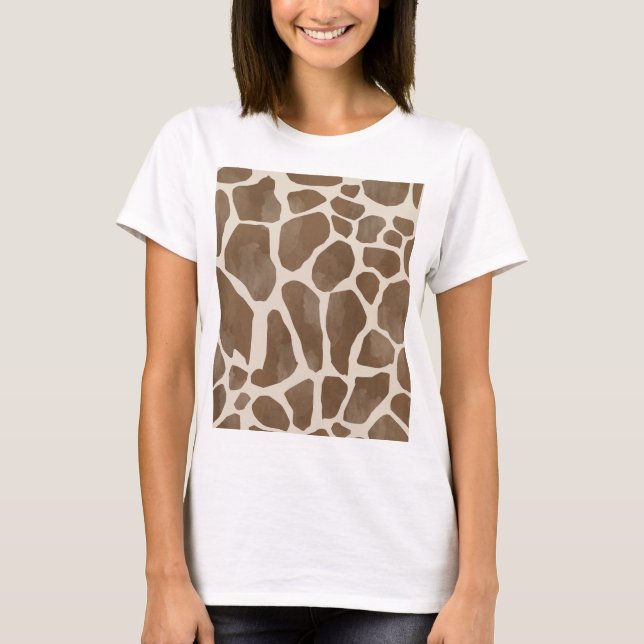 T-shirt Motif d'impression des points de girafe (Devant)