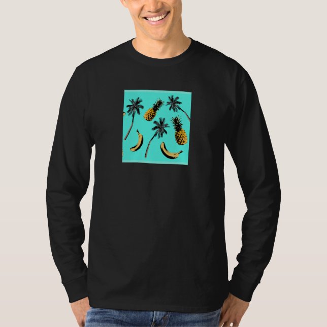 T-shirt Motif d'impression tropical (Devant)