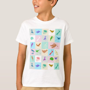 T-shirt Motif d'oiseaux pop art de Kiwiana