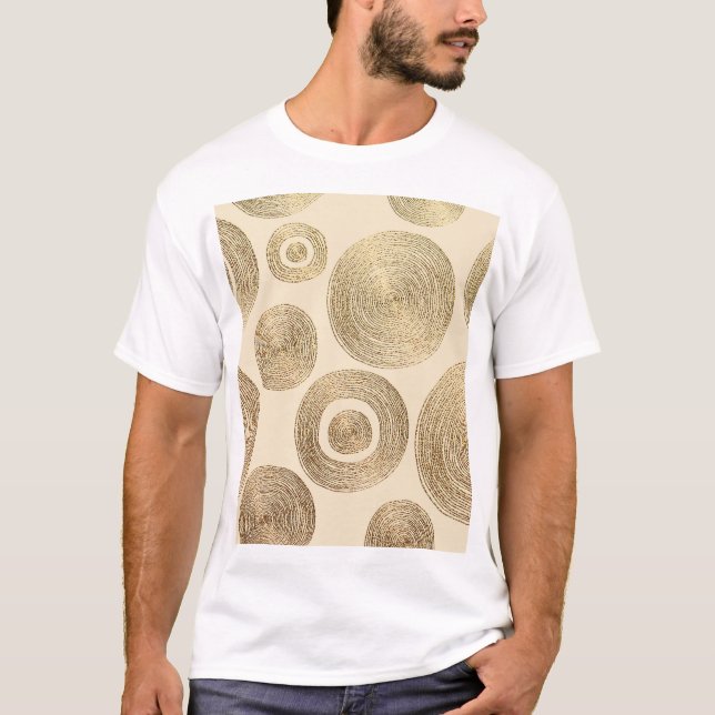 T-shirt Motif d'or : design abstrait brillant (Devant)