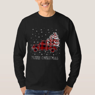 T-shirt Motif écossais buffle camion rouge Noël vintage ca