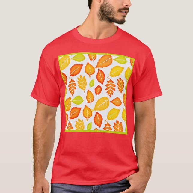 T-shirt Motif Feuille coloré (Devant)