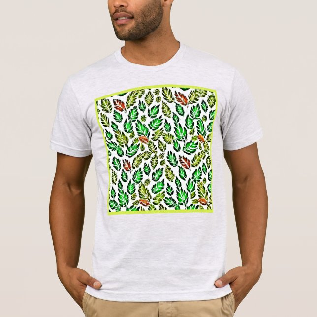 T-shirt Motif Feuille éclate de couleur vive (Devant)
