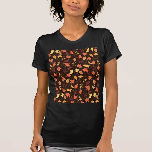 T-shirt Motif Feuilles d'automne (Devant)