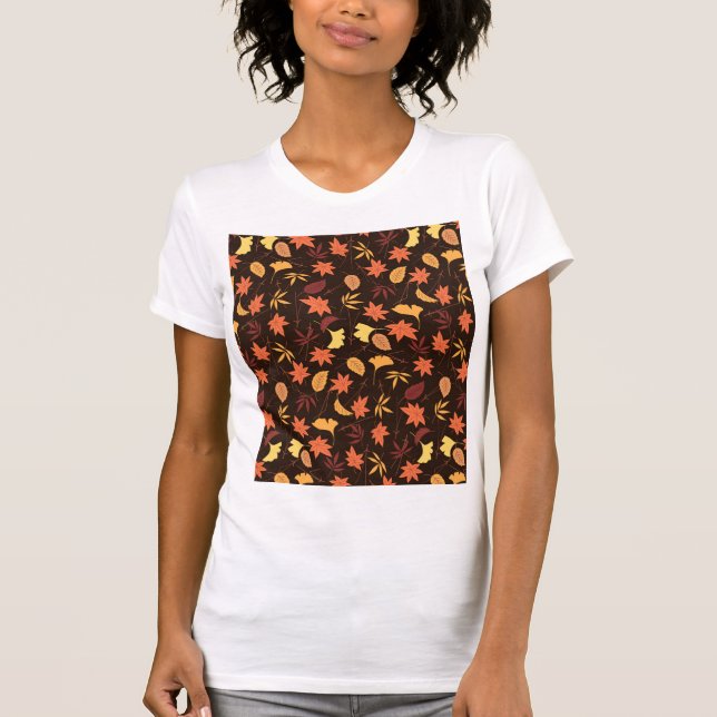 T-shirt Motif Feuilles d'automne (Devant)