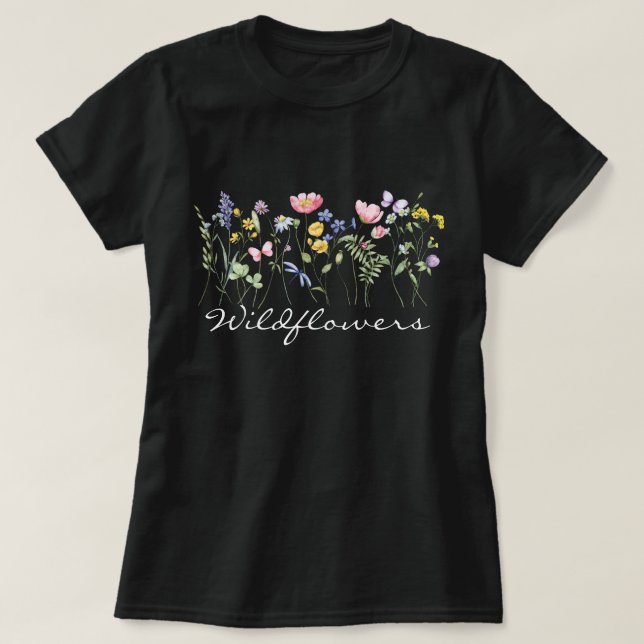 T-shirt Motif fleur sauvage (Design devant)