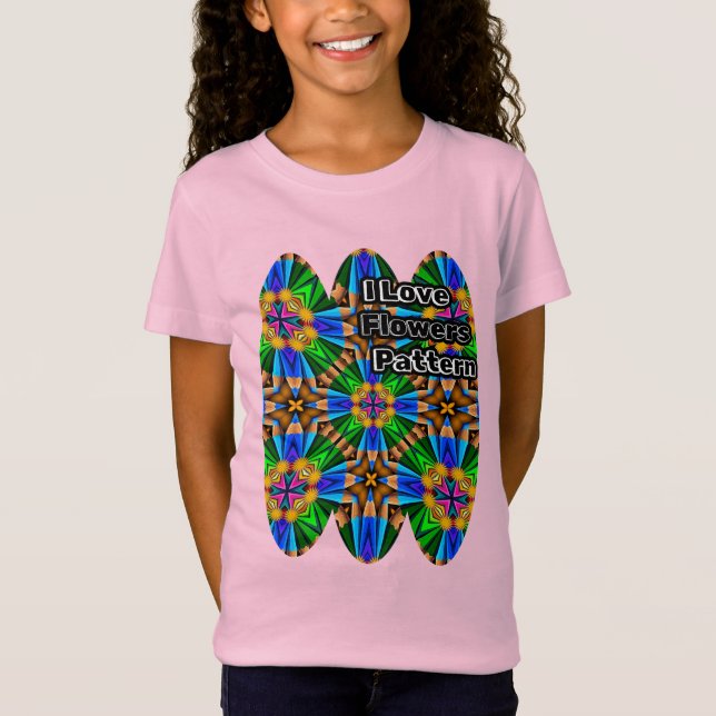 T-Shirt Motif Fleurs Abstraites uniques (Devant)