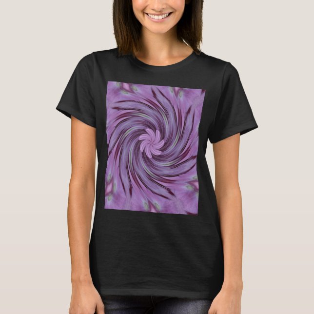 T-shirt Motif Floral Abstrait Pink Hydrangea (Devant)