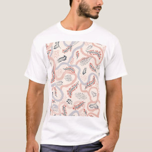 T-shirt Motif floral artistique, décoration d'automne orne