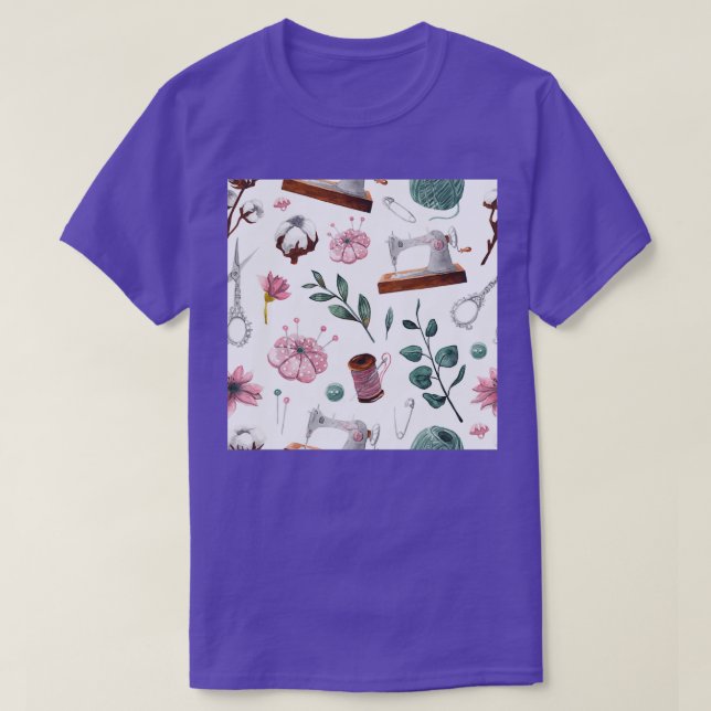 T-shirt Motif floral de couture (Design devant)