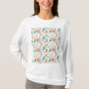 T-shirt Motif floral de fleurs sauvages à l'aquarelle