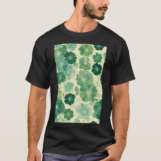 T-shirt Motif floral vert doux : Botanique Vintage