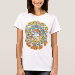 T-shirt motif floral vintage des années 1960