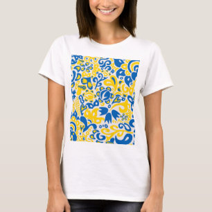 T-shirt Motif folklorique aux couleurs du drapeau ukrainie