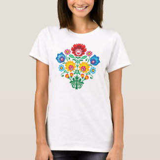 T-shirt Motif folklorique floral polonais traditionnel de