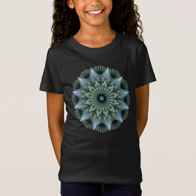 T-Shirt Motif fractal étoile brillant (Devant)