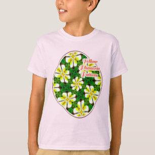 T-shirt Motif frangipanier jaune