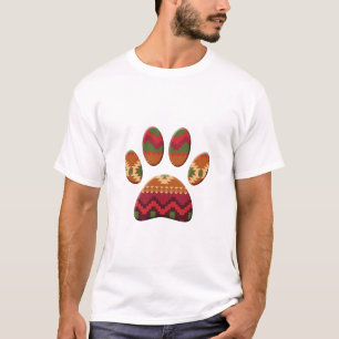 T-shirt Motif géométrique Aztec Empreinte de patte Art Dog