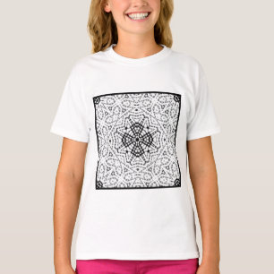 T-shirt Motif géométrique blanc et noir