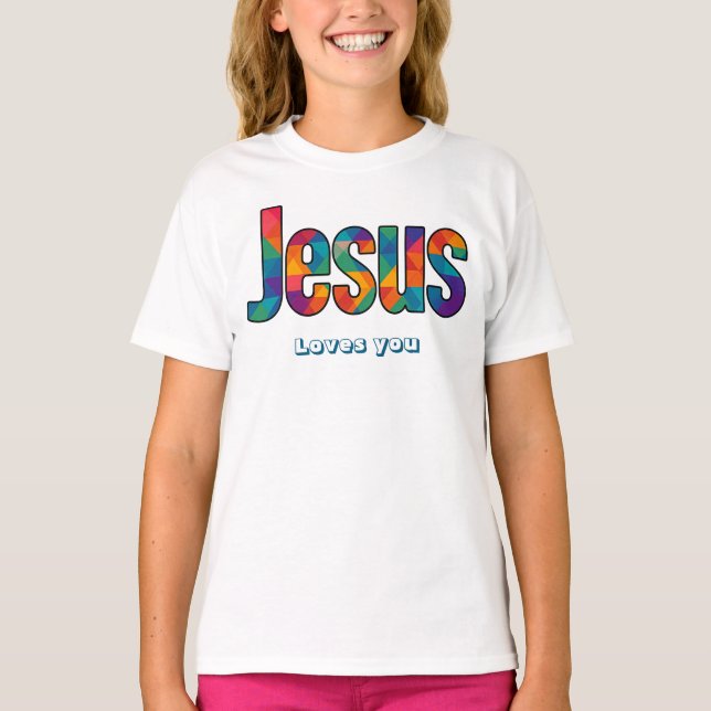 T-shirt Motif géométrique de Jésus  (Devant)