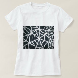 T-shirt Motif géométrique Gras noir et blanc Spider Web
