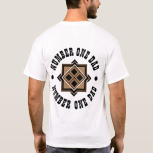 T-shirt Motif géométrique marron et noir